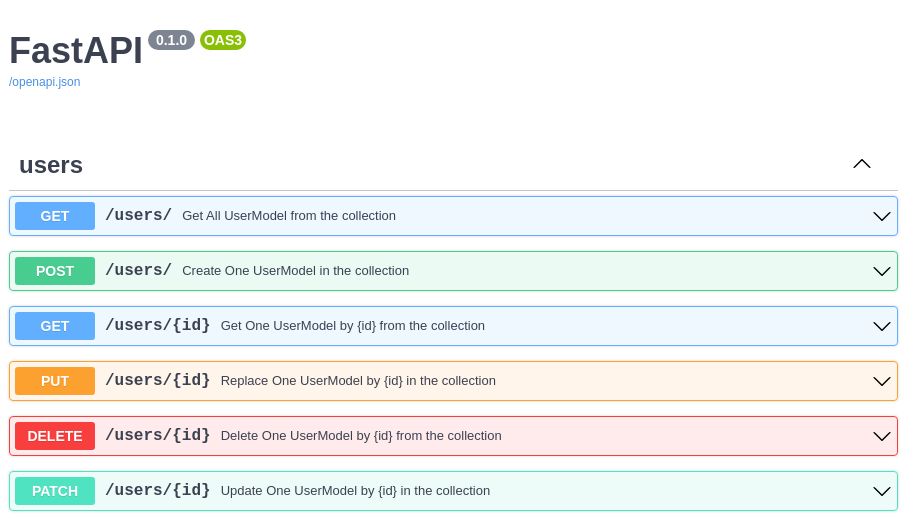 CRUDRouter OpenAPI schema